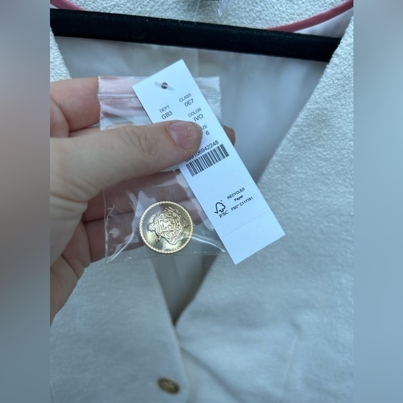 J. Crew Collection Alfie Collarless Blazer Cotton Blend Bouclé New with Tag! - Picture 8 of 11